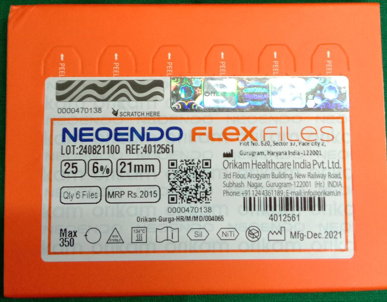 Neoendo Flex Files 25-6-21mm